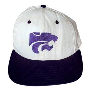 Vintage Kansas State Wildcats Cap Hat Adjustable Made in USA by DeLONG
